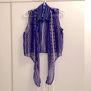 Ardene, sheer sleeveless blouse, size M.